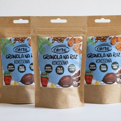 Granola na raz KOKOSOWA  z miodem