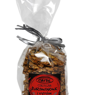 Ciasteczka żurawinowe z erytrolem bez dodatku cukru