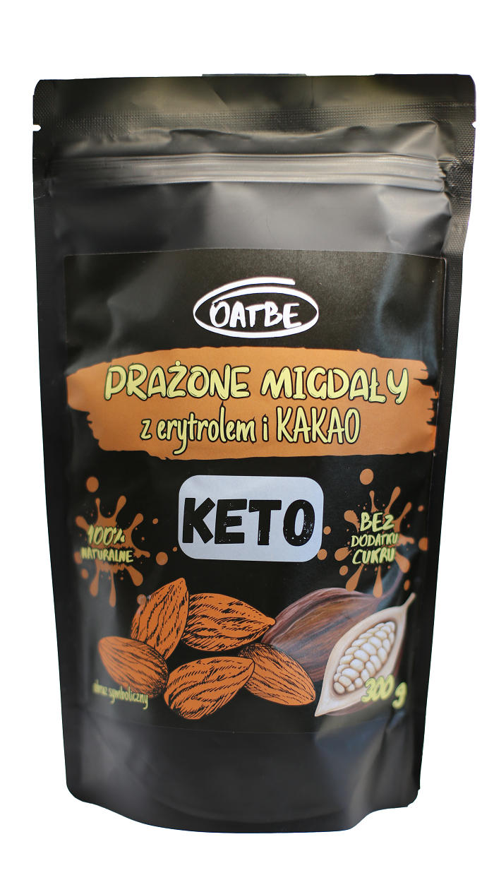 Prażone migdały z erytrolem i kakao