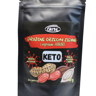 Prażone orzechy ziemne z erytrolem i kakao